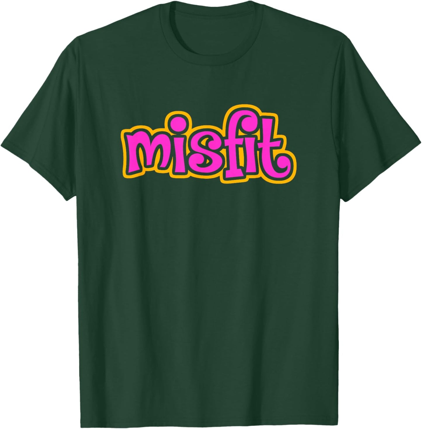The Summer of Sugar Misfit Letter Print - Women's Adults Black Small Classic Fit Short Sleeve Summer Exercise and Fitness Casual T-Shirt - T-Shirt | Forest
