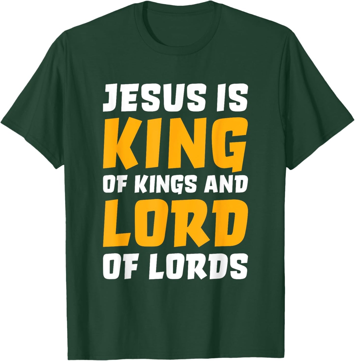 Christian Shirts Women Kids Boys Girls Jesus Is King T-Shirt - T-Shirt | Forest