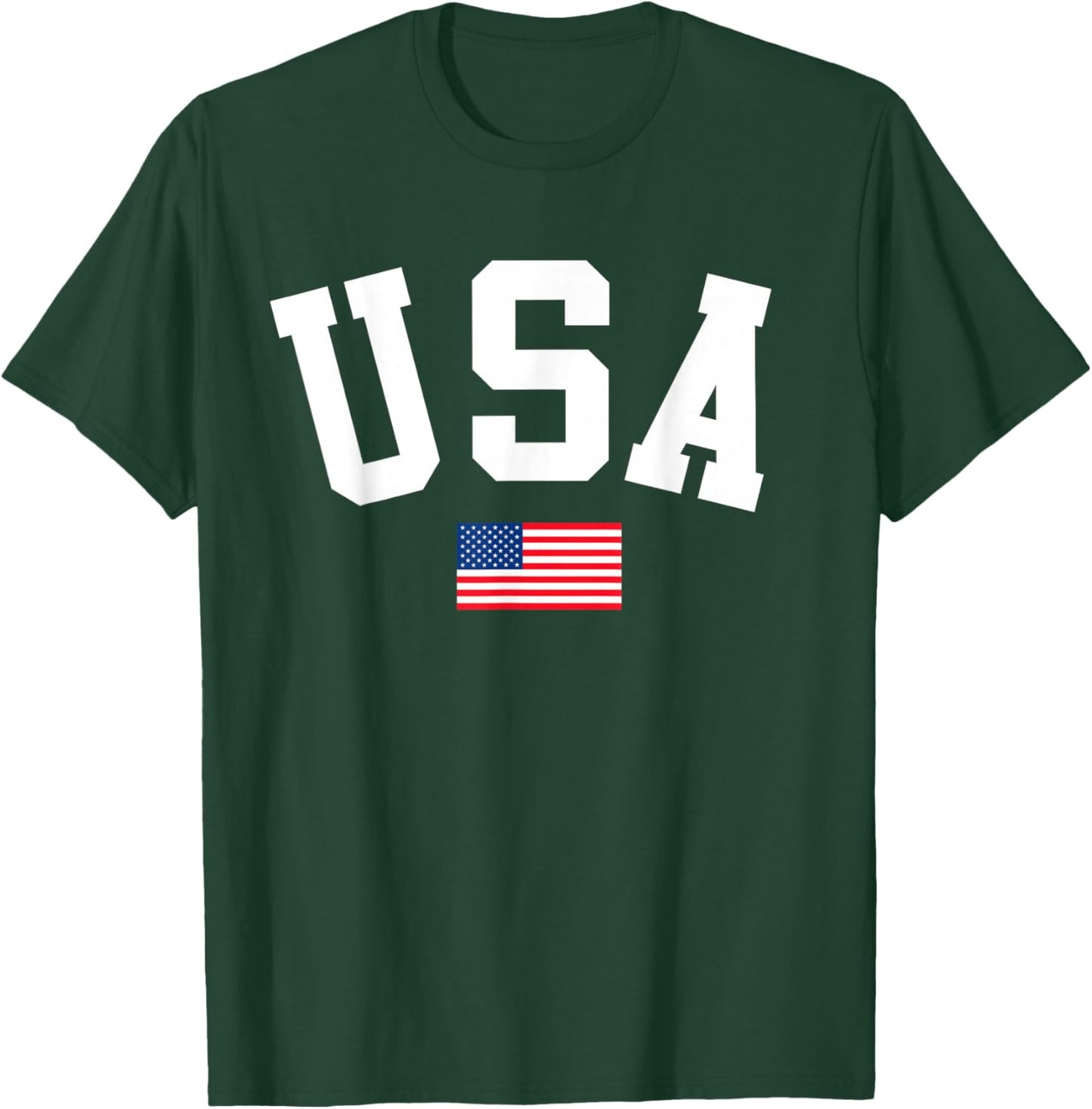 USA Shirt Men Women Kids American Flag Patriotic 4th of July T-Shirt - T-Shirt | Forest