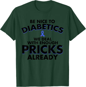Funny Diabetic Gift | Cute Type 1 Diabetes Men Women Kids T-Shirt - T-Shirt | Forest