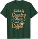 Musician Clothing Gifts Women Men Country Music And Coffee T-Shirt - T-Shirt | Forest
