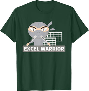 Excel Warrior Excel Ninja Shirt Excel Shirts Funny T-Shirt - T-Shirt | Forest