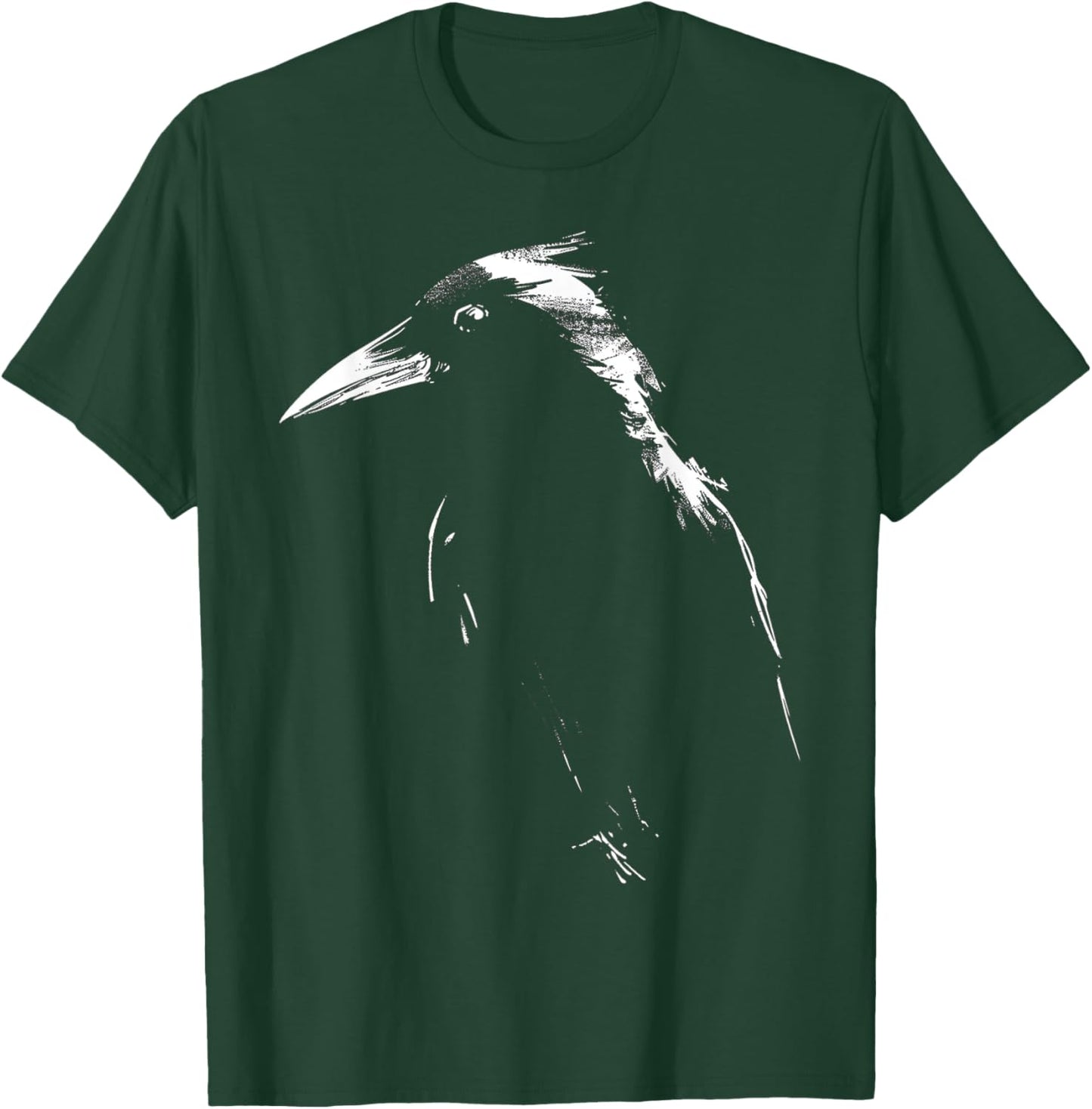 Raven Drawing Animal Art Bird Crow T-Shirt - T-Shirt | Forest