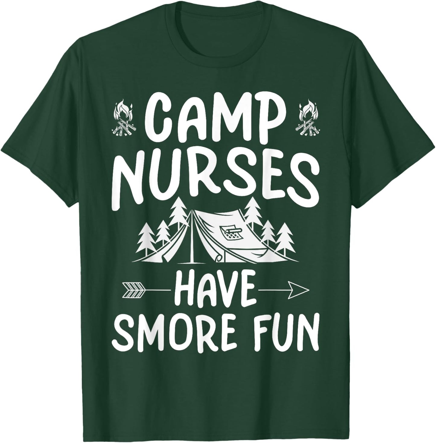 Camp Nurses Have Smore Fun Funny Summer Camp Nursing Men Women Kids T-Shirt - T-Shirt | Forest