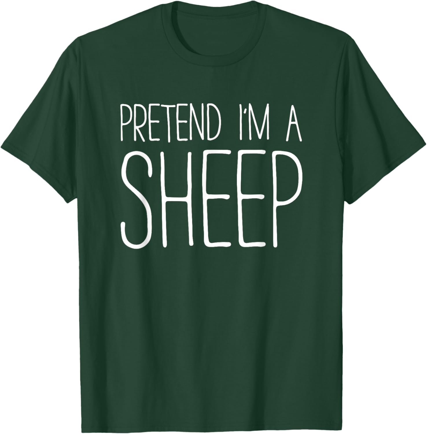 Pretend I'm A Sheep Shirt Adult Men Women Matching Costume T-Shirt - T-Shirt | Forest