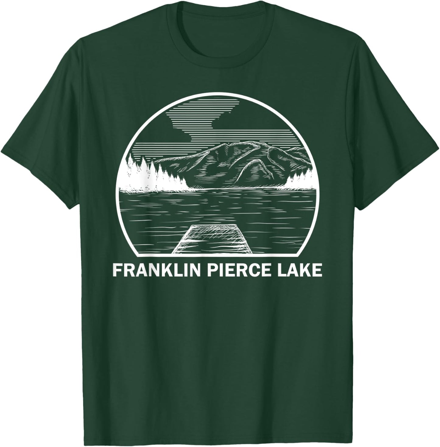 FRANKLIN PIERCE LAKE NEW HAMPSHIRE Funny Fishing Summer Gift Women Kids T-Shirt - T-Shirt | Forest