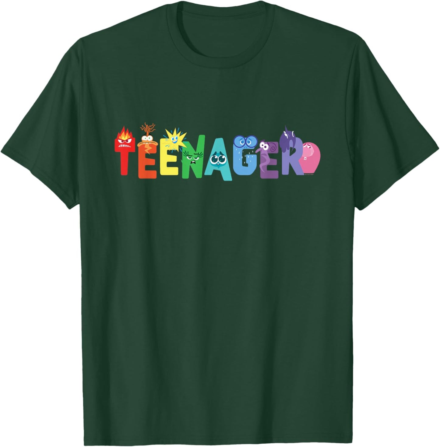 Disney and Pixar's Inside Out 2 Emotions Teenager T-Shirt - T-Shirt | Forest