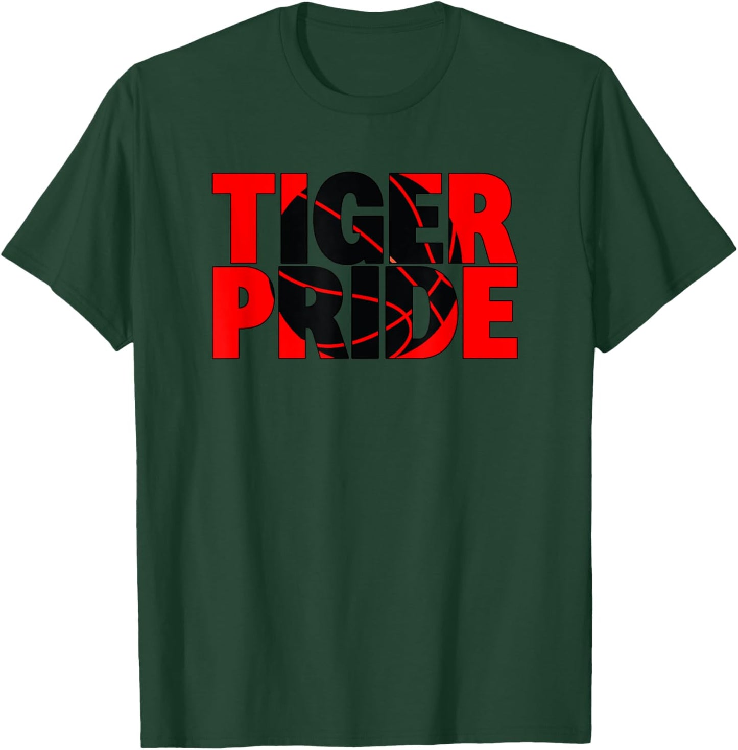 Katy Tigers Pride Basketball T-Shirt - T-Shirt | Forest