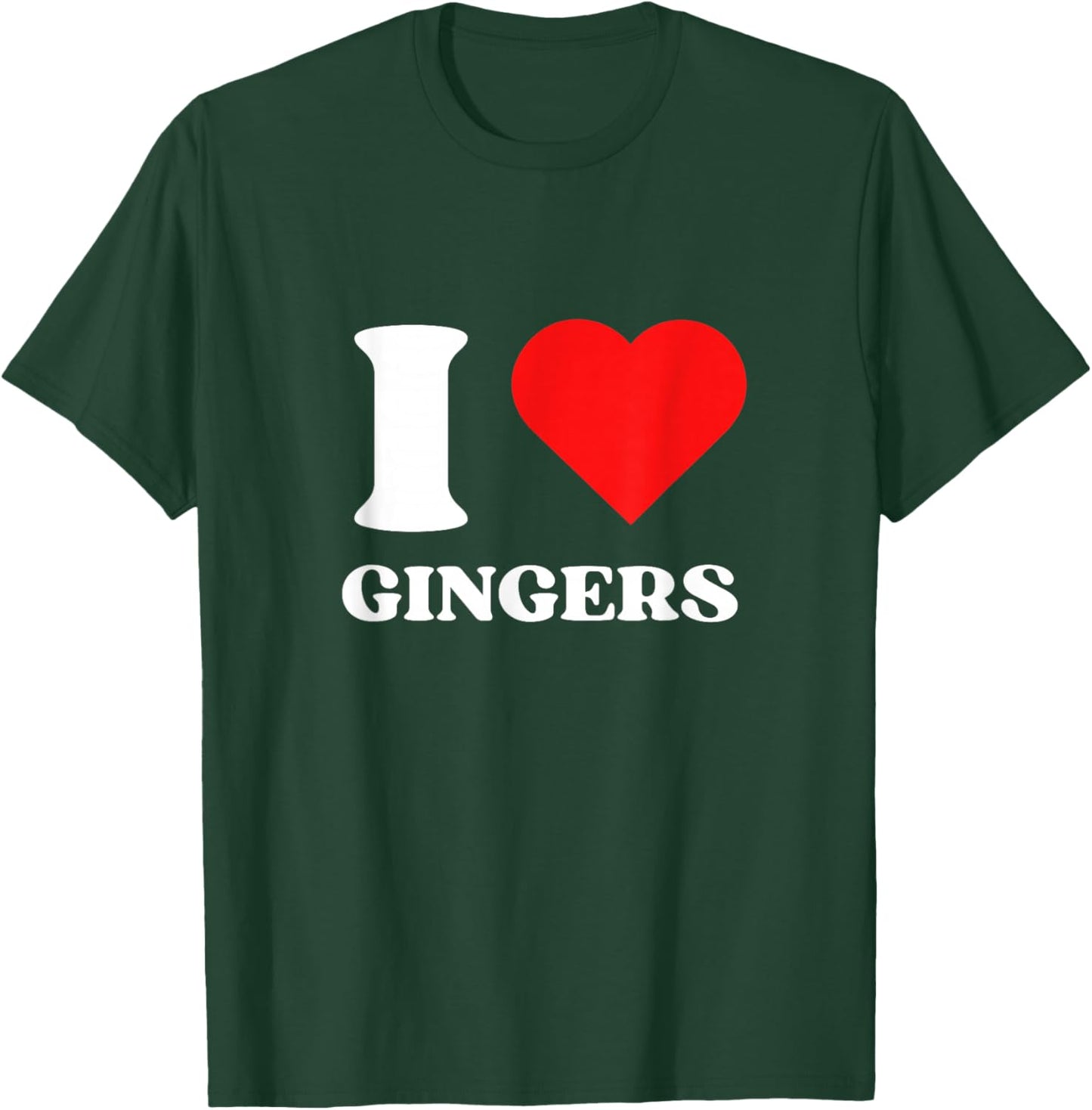 I Love Gingers I Heart Gingers Y2k Aesthetic Red Heart T-Shirt - T-Shirt | Forest