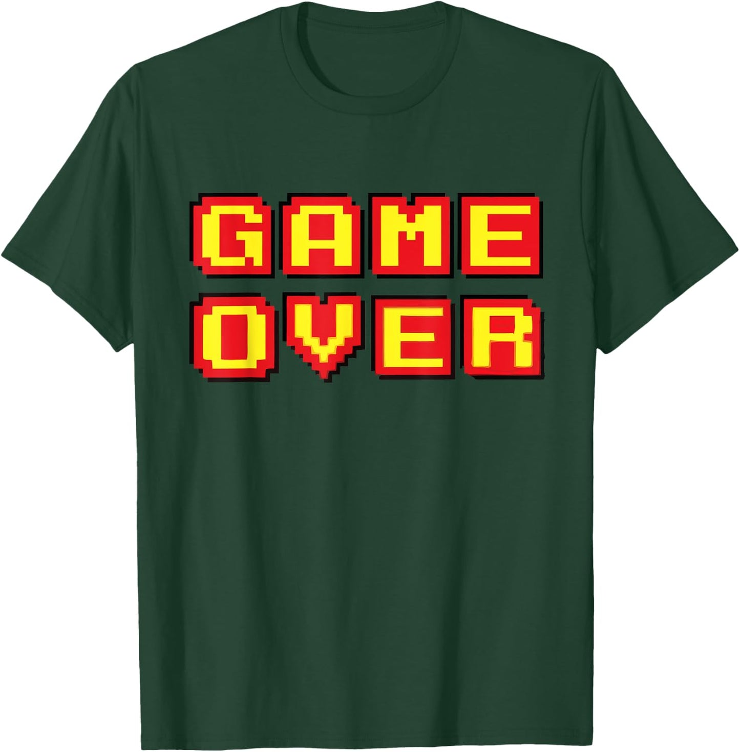 Game Over Vintage Retro Video Games Gaming gift arcade T-Shirt - T-Shirt | Forest