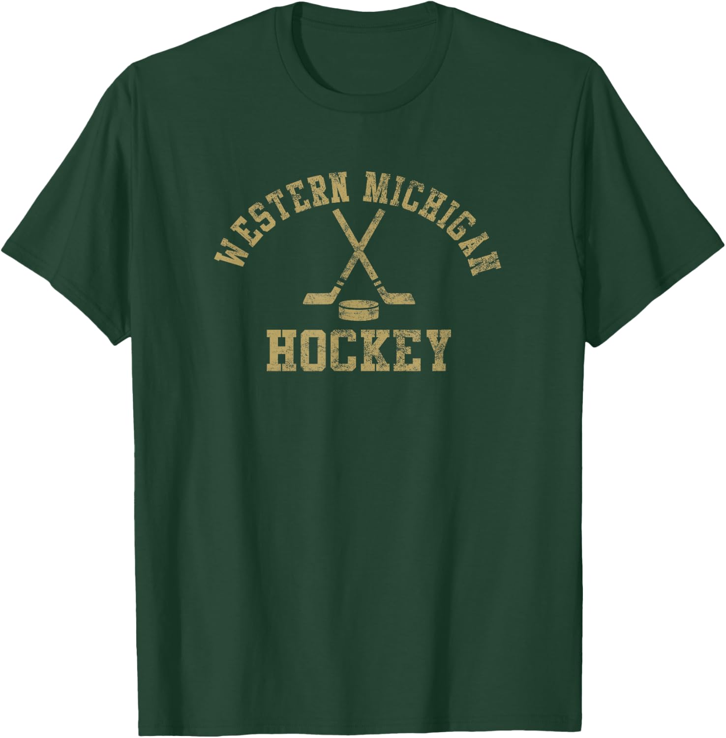 Vintage Western Michigan Hockey T-Shirt - T-Shirt | Forest