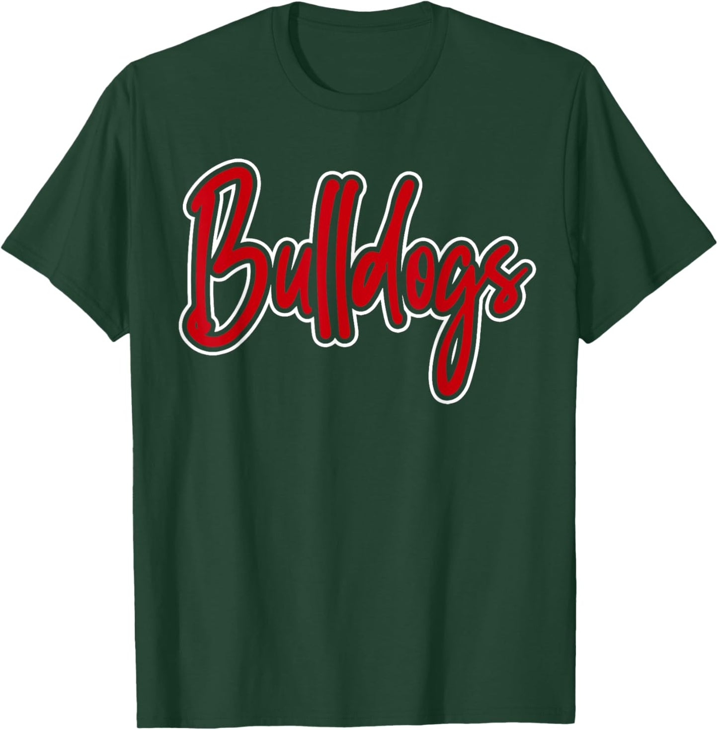 Go Dawgs Funny Bulldogs T-Shirt - T-Shirt | Forest