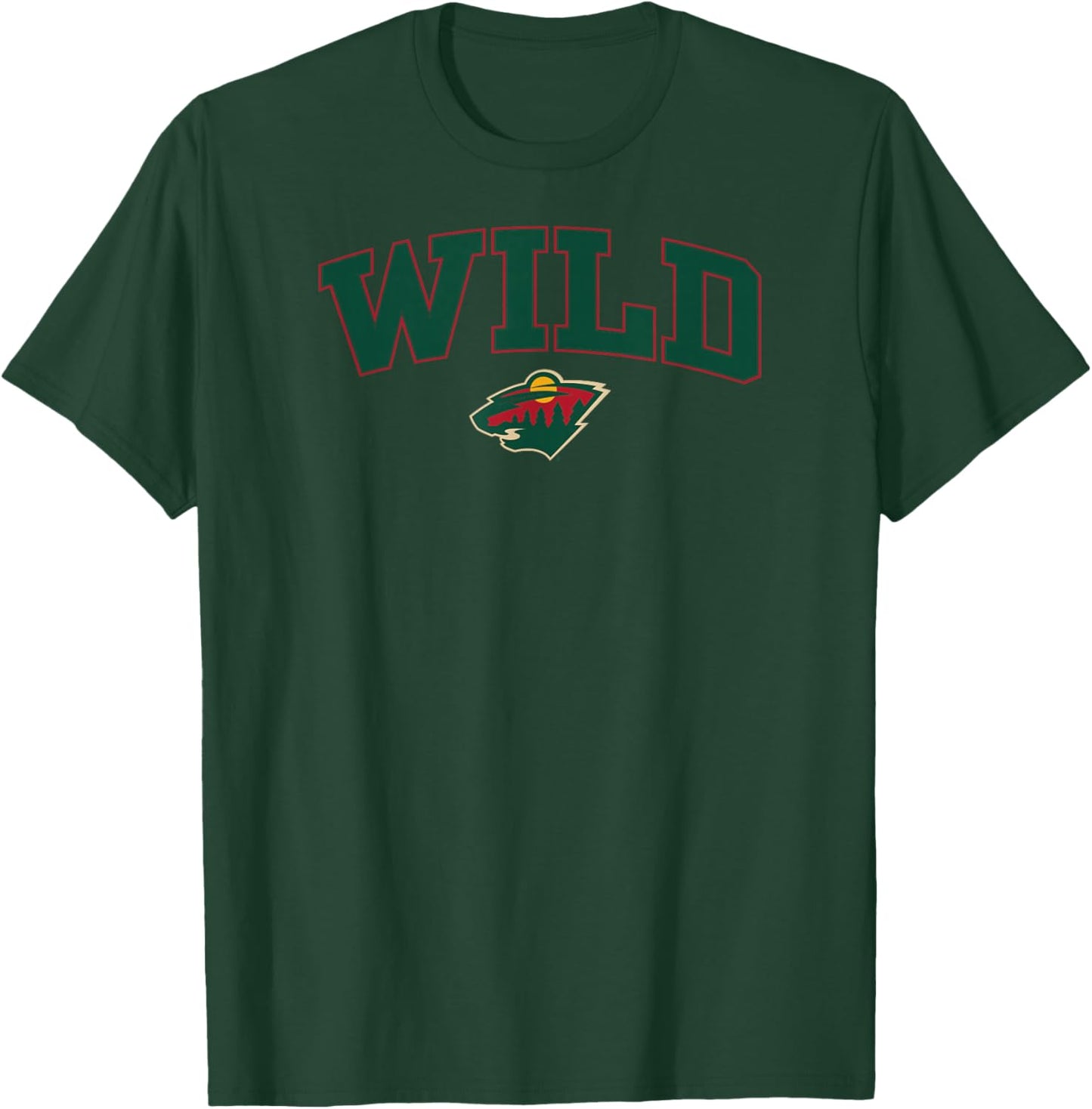 Minnesota Wild Arch Over White Officially Licensed T-Shirt - T-Shirt | Forest