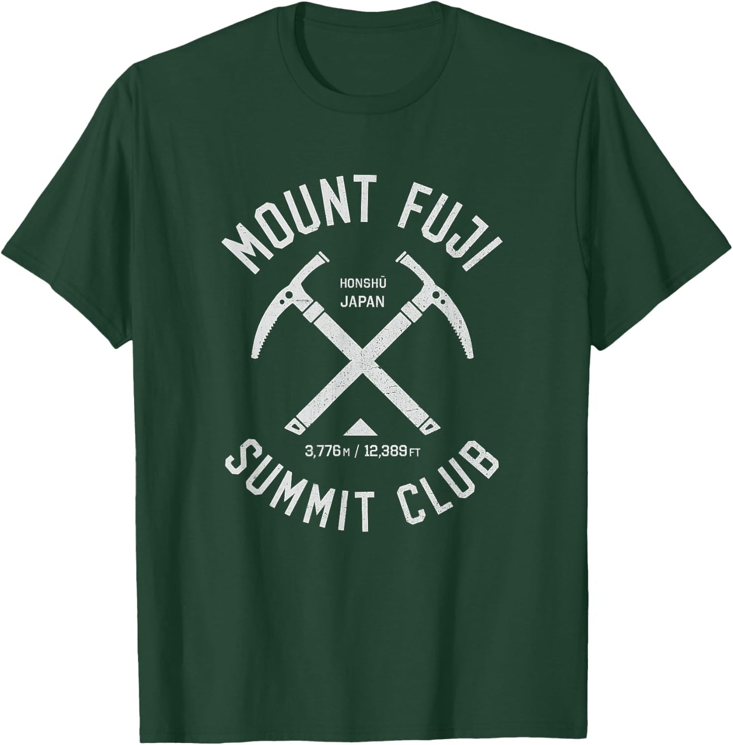 Mount Fuji Summit Club | I climbed Mt Fuji Japan Distressed T-Shirt - T-Shirt | Forest