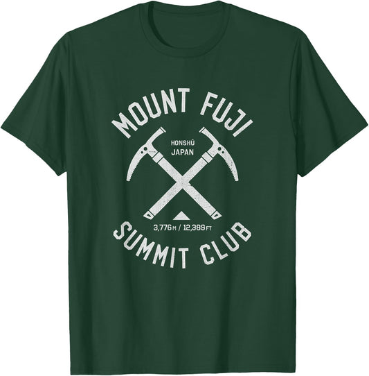 Mount Fuji Summit Club | I climbed Mt Fuji Japan Distressed T-Shirt - T-Shirt | Forest
