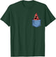 Cute Pocket Red Cardinal Bird Lovers Birdwatcher T-Shirt - T-Shirt | Forest