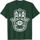 Spiritual Hamsa Hand Fatima Palm Good Luck Eye Khamsa Gifts T-Shirt - T-Shirt | Forest