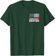 Boston US Flag Pocket Firefighter Thin Red Line Fireman Gift T-Shirt - T-Shirt | Forest