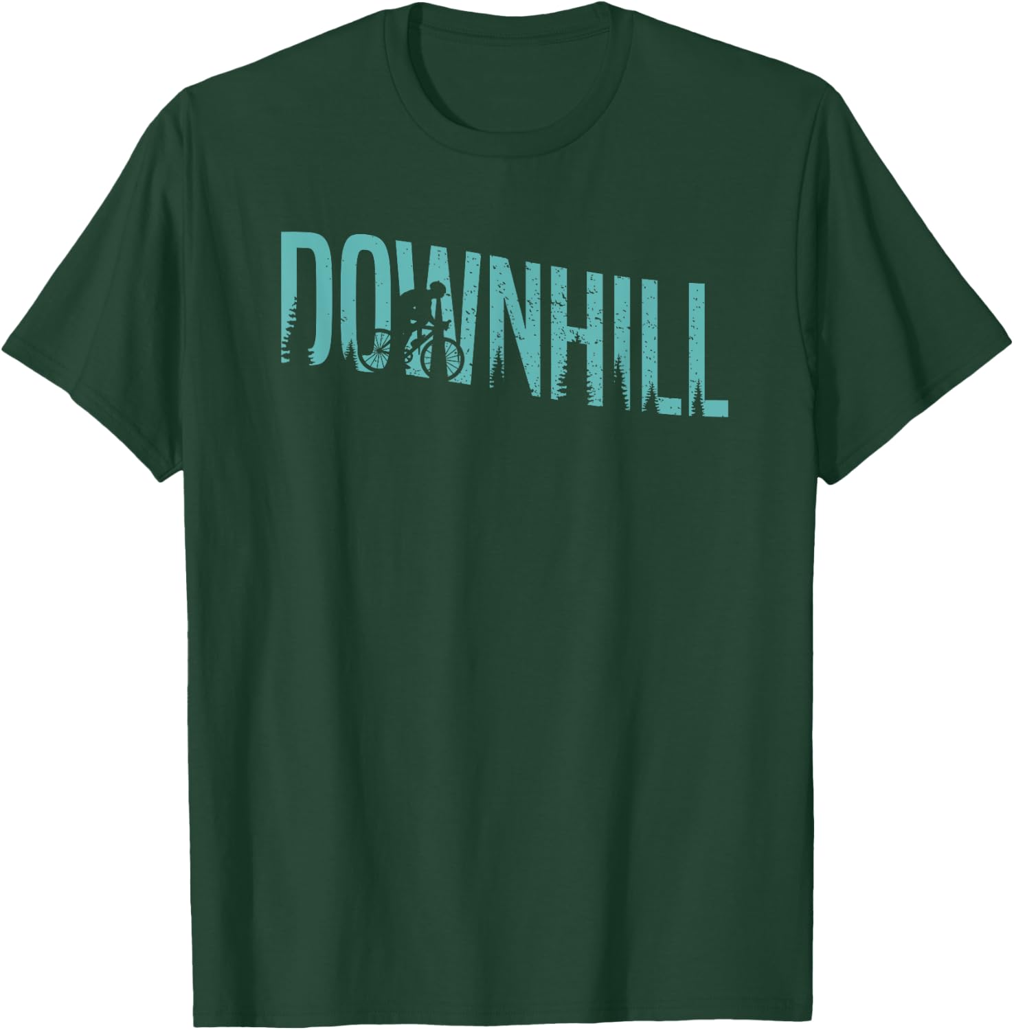 Down Hill Mountain Bike MTB Biking Bike Riding Cycling Biker T-Shirt - T-Shirt | Forest