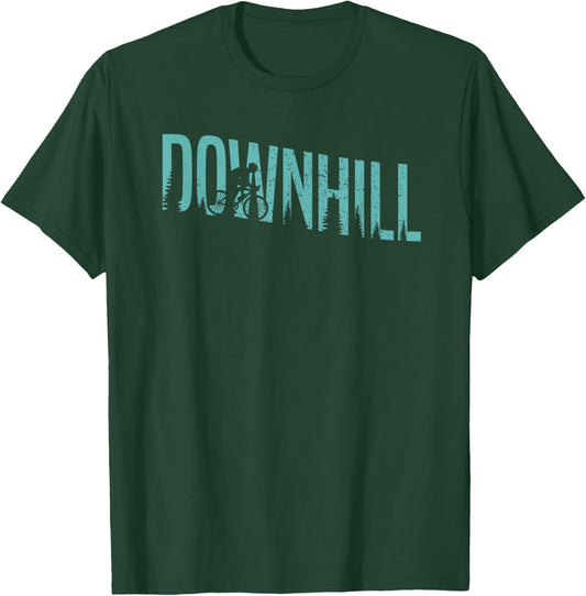 Down Hill Mountain Bike MTB Biking Bike Riding Cycling Biker T-Shirt - T-Shirt | Forest