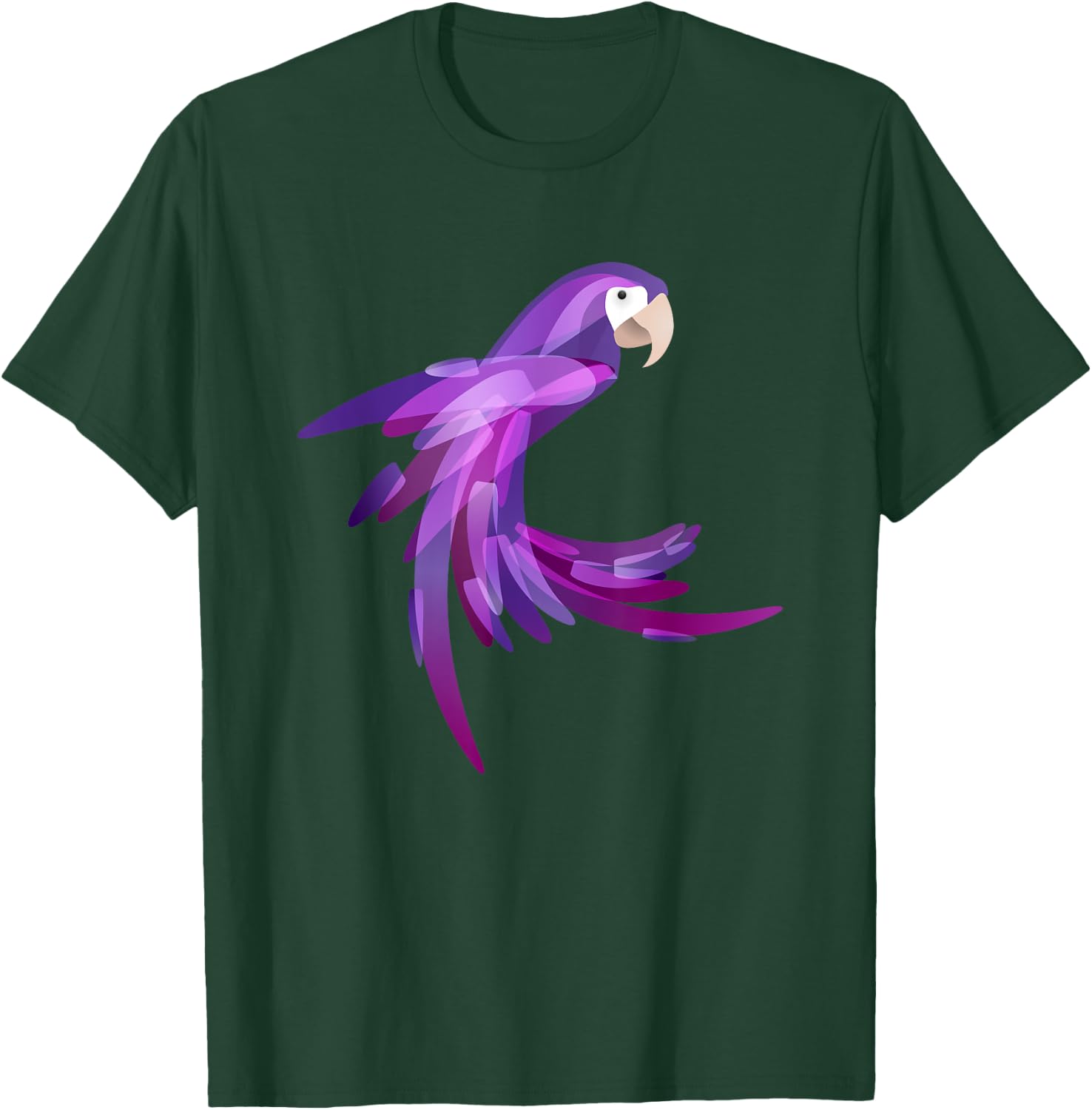 Cool Pretty Purple Parrot Art Bird Lover Gift Macaw T-Shirt - T-Shirt | Forest