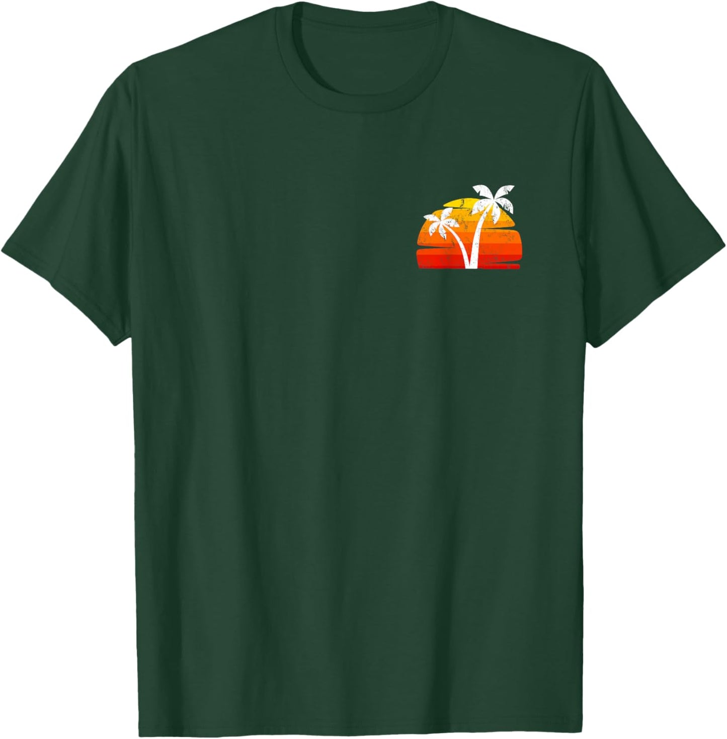 Palme Baum Damen Herren Natur Strand Urlaub Sonnenuntergang T-Shirt - T-Shirt | Forest