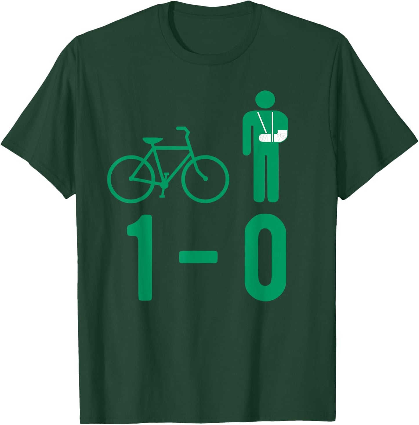 Bike Accident Broken Bone 1-0 Plaster Fracture Gift T-Shirt - T-Shirt | Forest