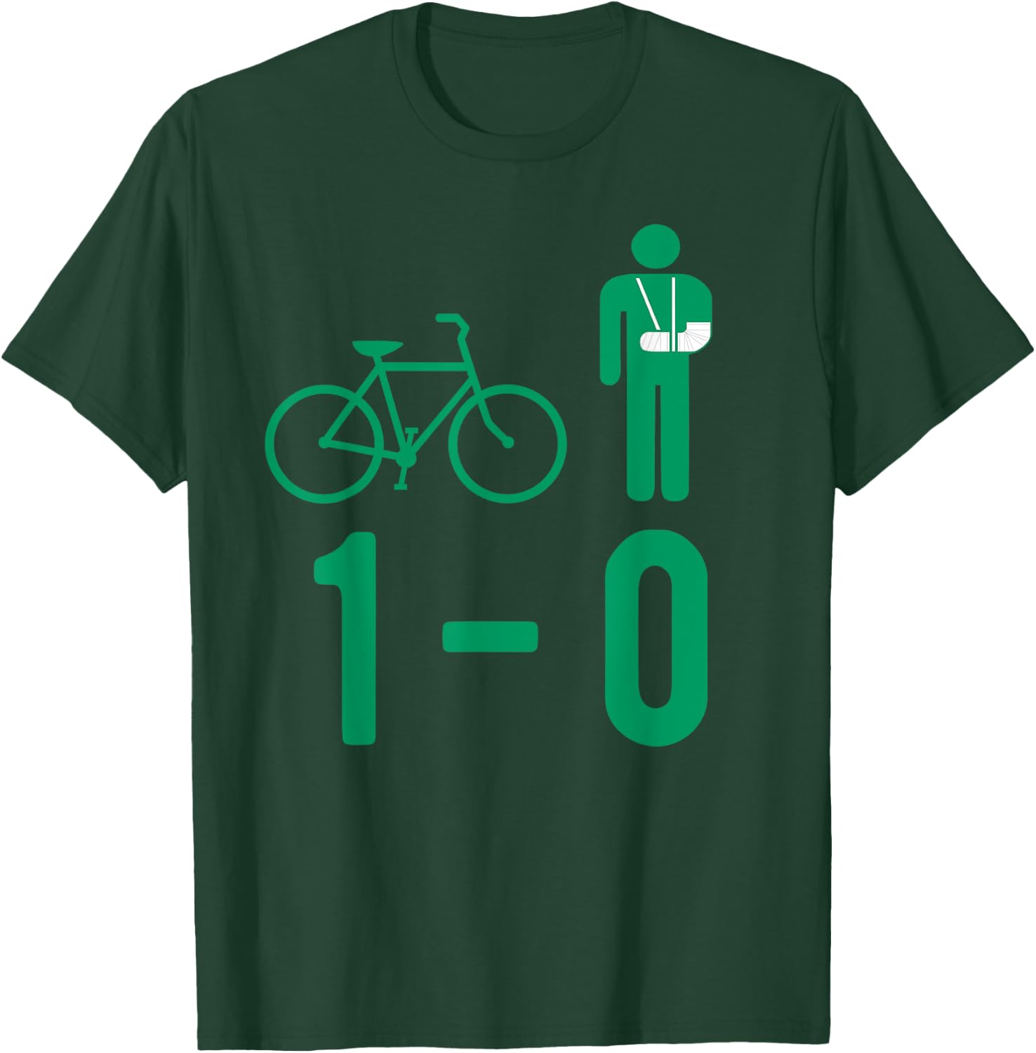 Bike Accident Broken Bone 1-0 Plaster Fracture Gift T-Shirt - T-Shirt | Forest