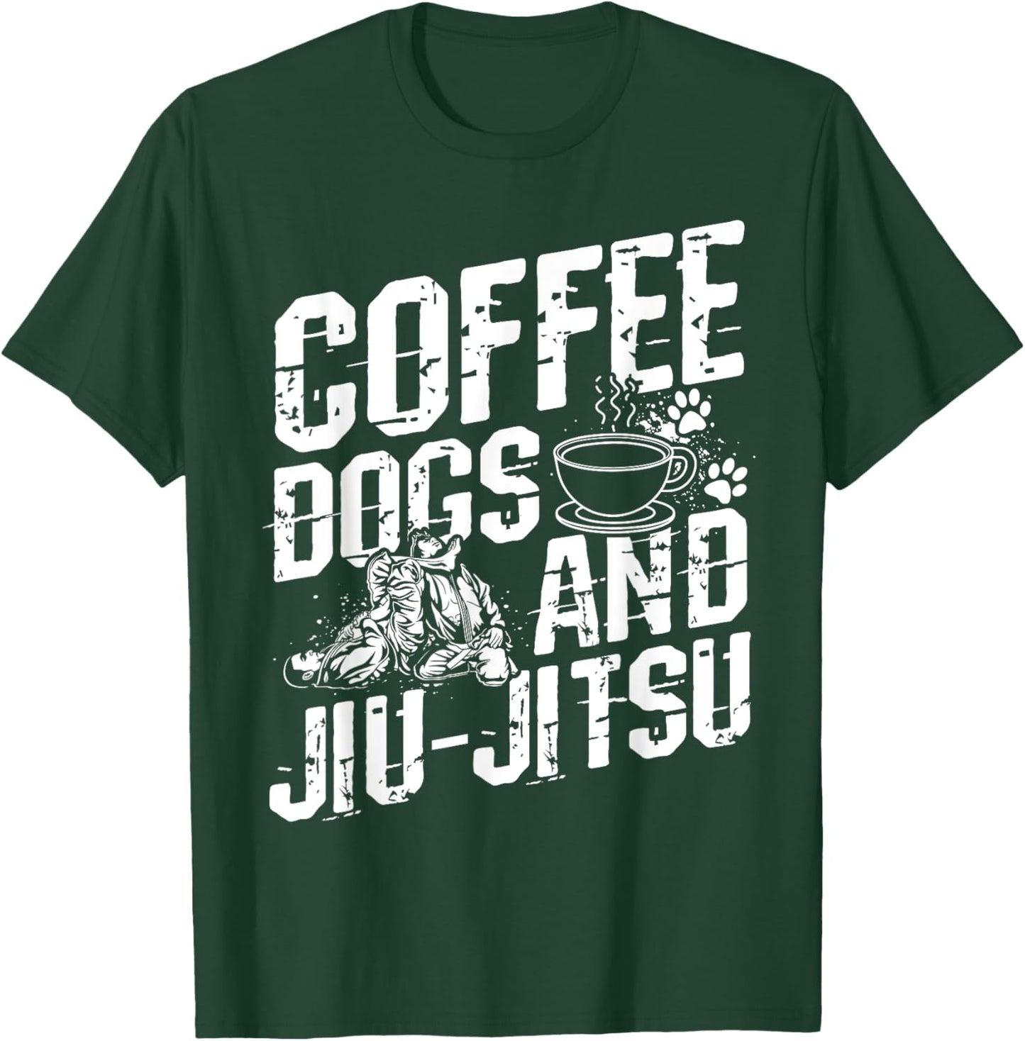 Coffee Dogs AND Jiu-Jitsu Coffee Dogs Jiu-Jitsu MMA Owner T-Shirt - T-Shirt | Forest