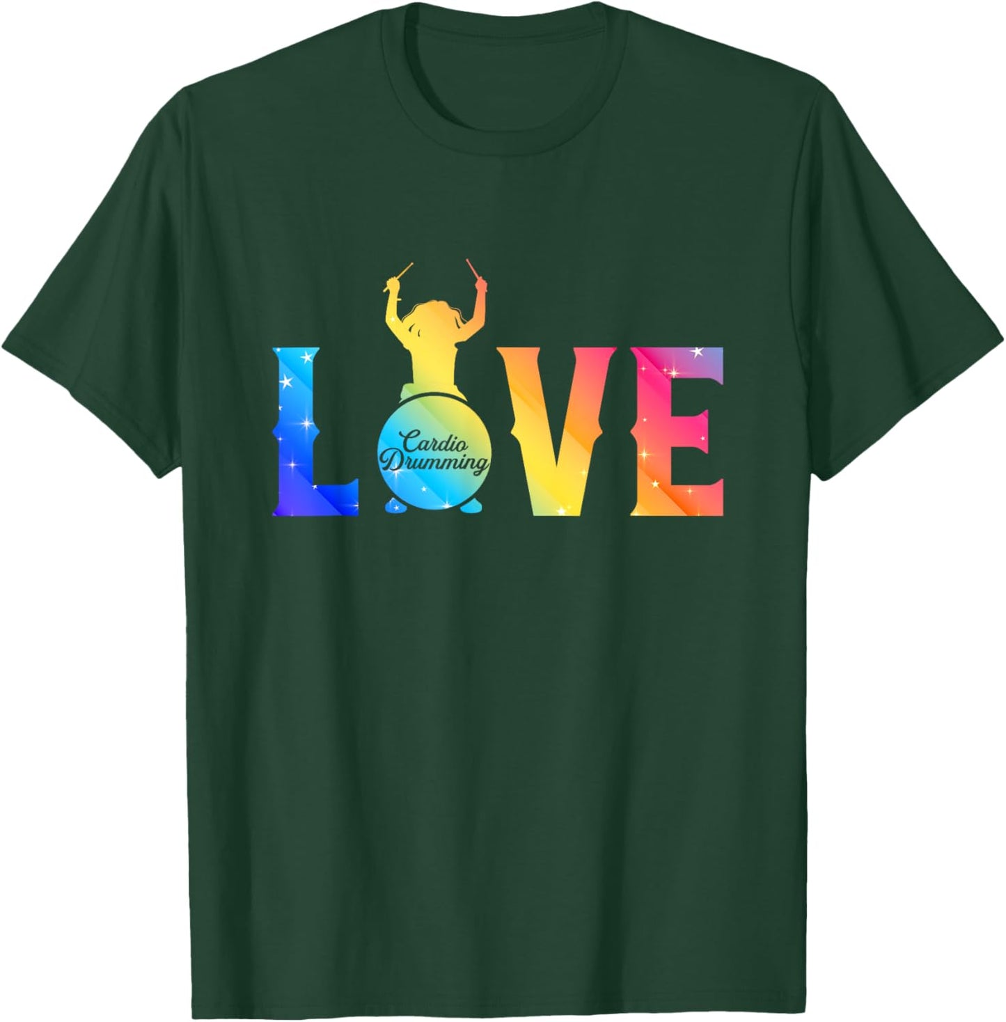 Cardio and gym colored shirt love cardio drumming T-Shirt - T-Shirt | Forest