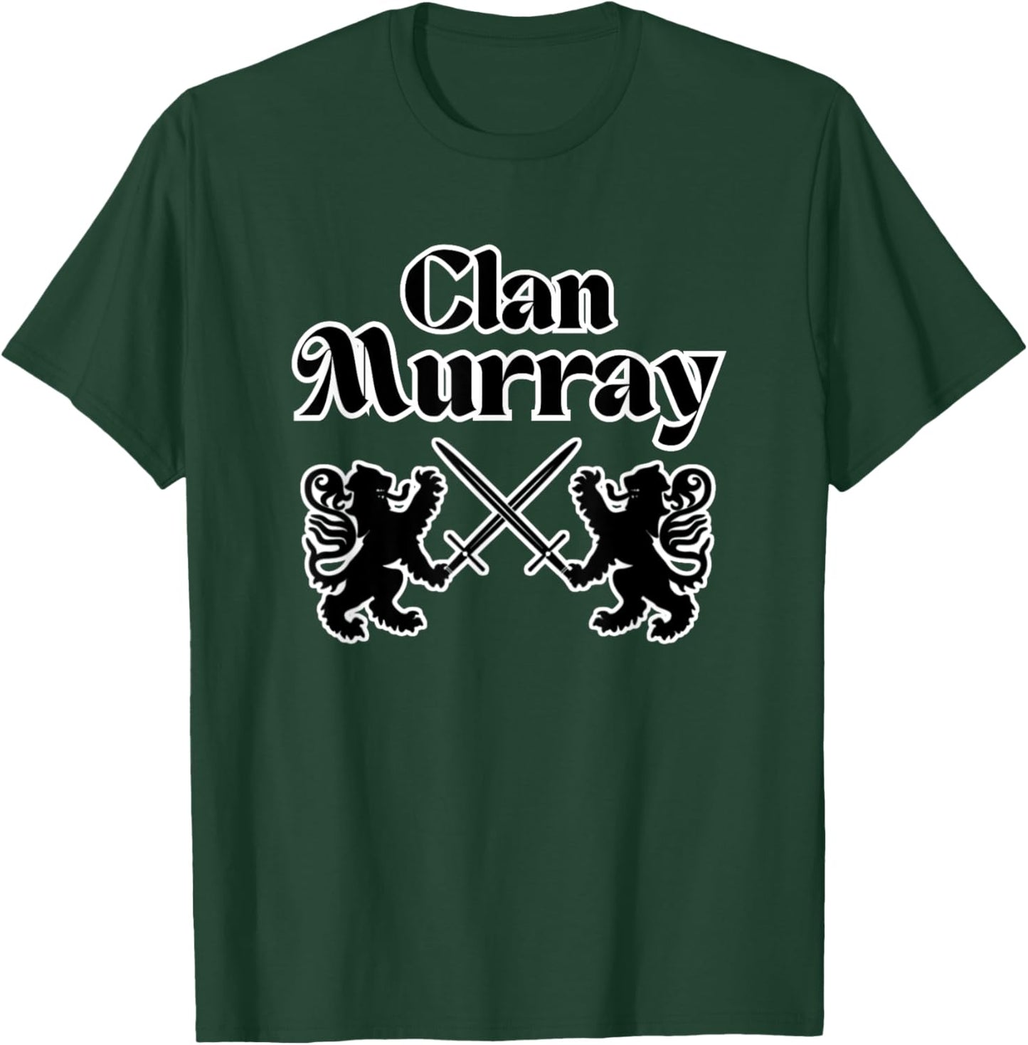 Clan Murray Scottish swords Lion T-Shirt - T-Shirt | Forest