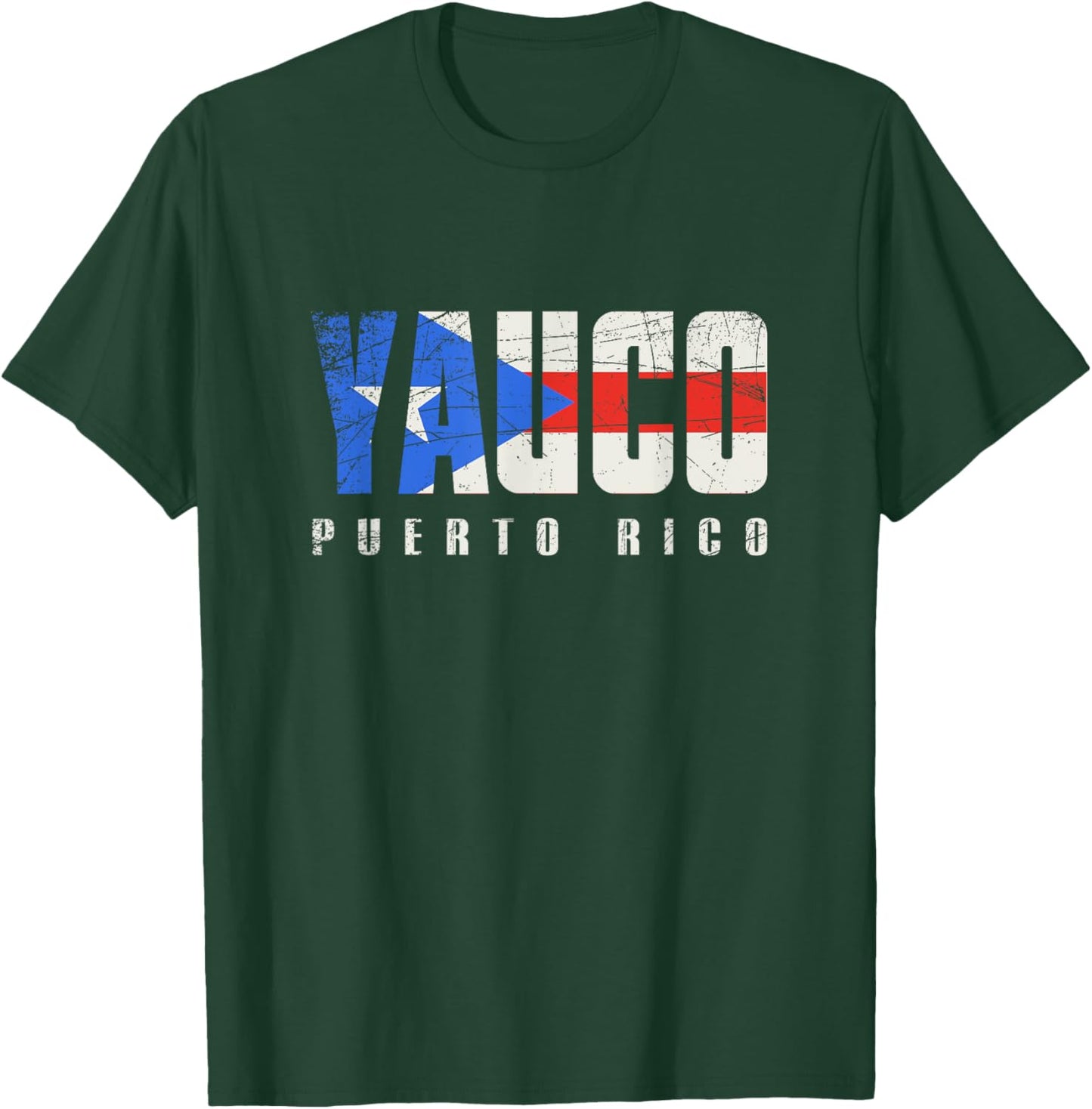 Puerto Rican flag Yauco Puerto Rico T-Shirt - T-Shirt | Forest