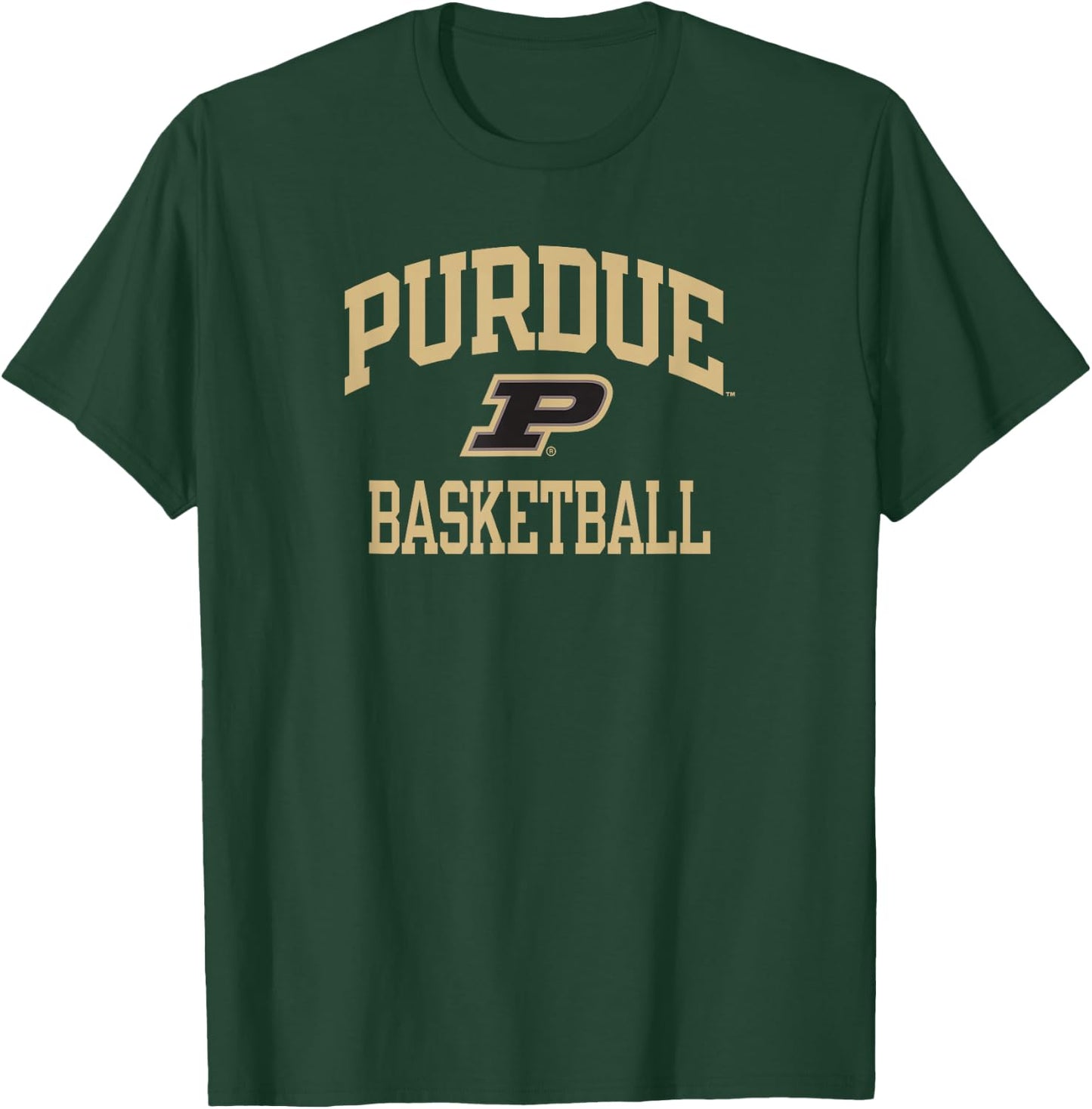 Purdue Boilermakers Basketball Arch Dark Heather T-Shirt - T-Shirt | Forest