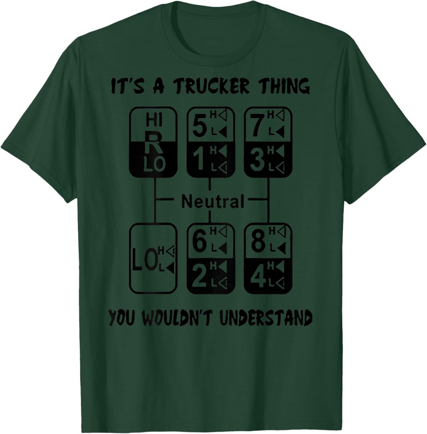 It's A Trucker Thing You Wouldn't Understand (on back) T-Shirt - T-Shirt | Forest