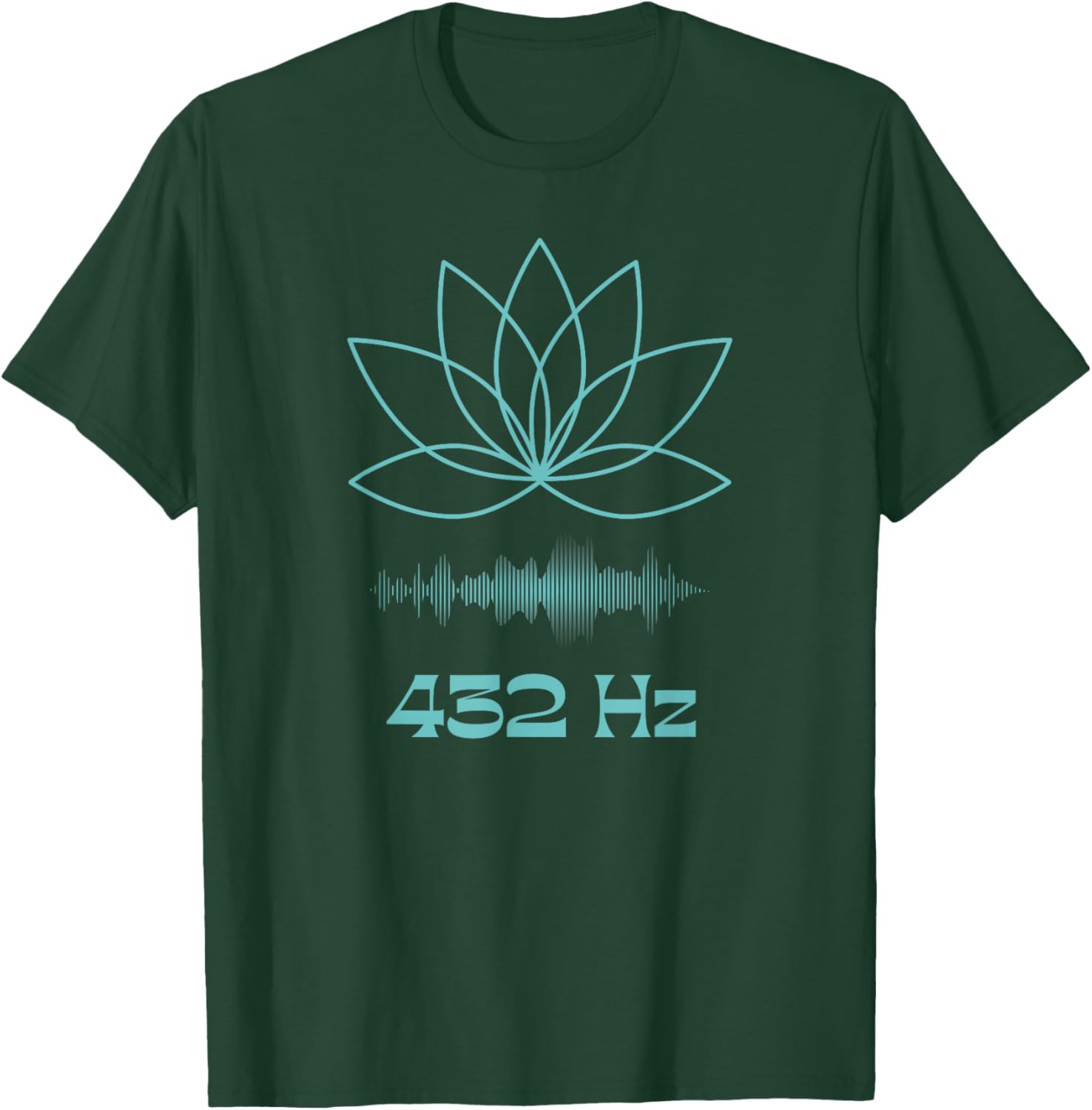 Sound Bath New Age Meditation Yoga Lotus Flower Teal Blue T-Shirt - T-Shirt | Forest
