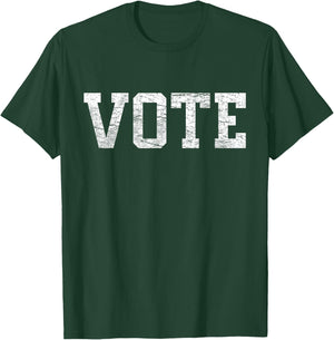 Vote Women Men Civic Action 2024 Election Distressed T-Shirt - T-Shirt | Forest