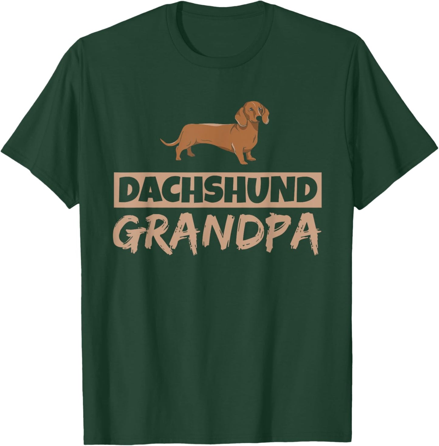 Dachshund Grandpa Dog Wiener Puppy Owner Dachshund Granddad Men Women Girls Kids T-Shirt - T-Shirt | Forest