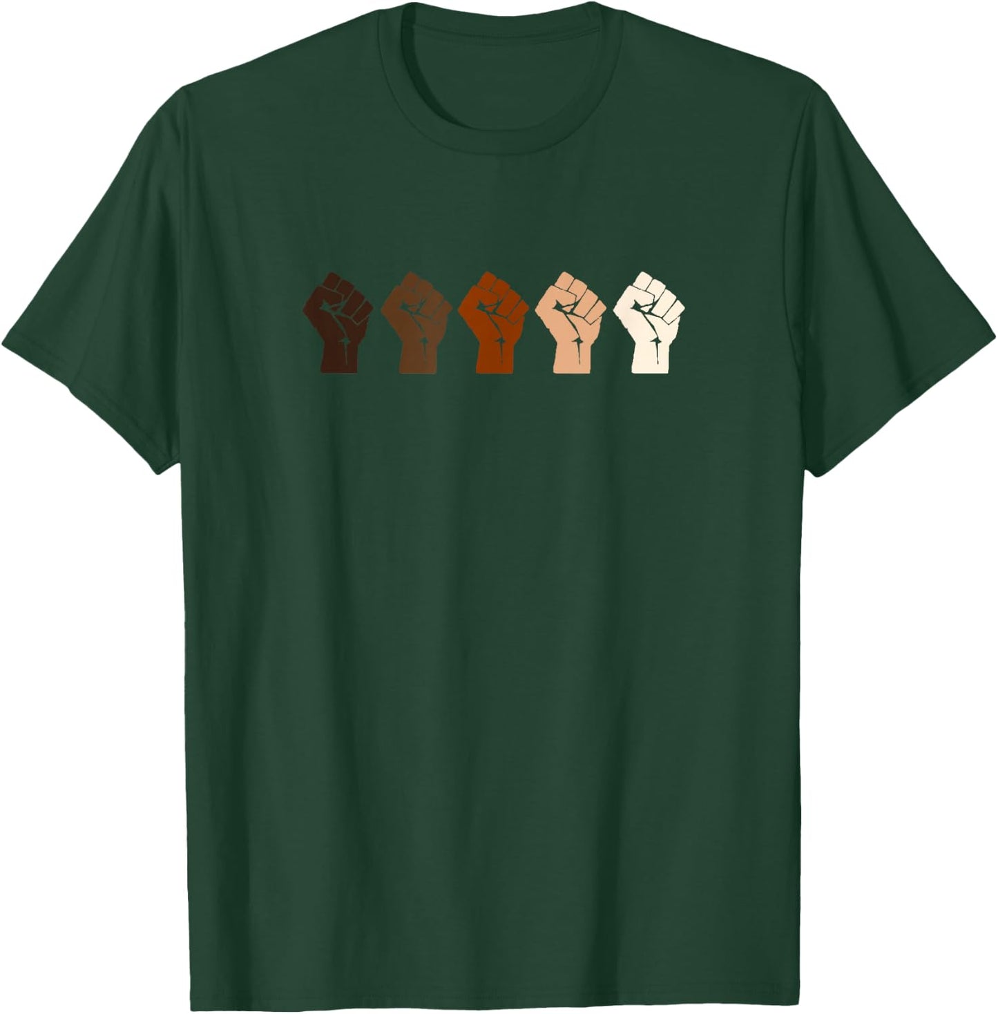 Resist Fist Multi Skin Tone T-Shirt - T-Shirt | Forest