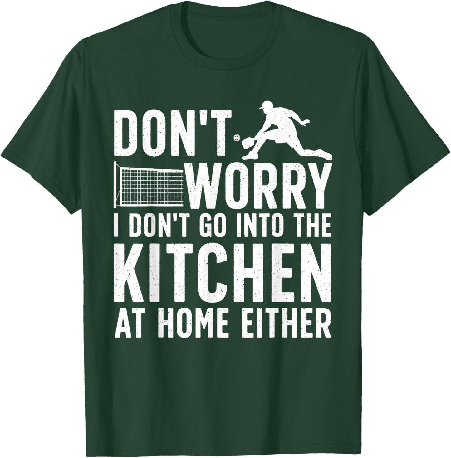 Cool Pickleball Art Women Kitchen Pickle Ball Player T-Shirt - T-Shirt | Forest