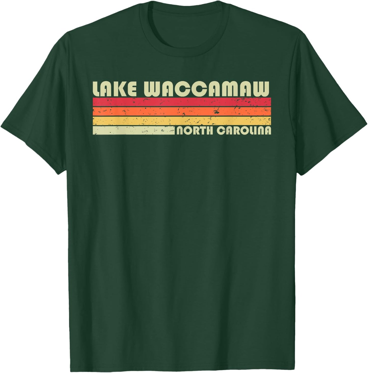 LAKE WACCAMAW NORTH CAROLINA Funny Fishing Summer Gift Men Women Kids T-Shirt - T-Shirt | Forest