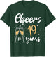 Cheers to 19 Years Old Bday 19th Birthday Party Woman Queen T-Shirt - T-Shirt | Forest