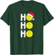 Christmas Pickleball T Shirt Santa Hat Holiday Ho T-Shirt - T-Shirt | Forest