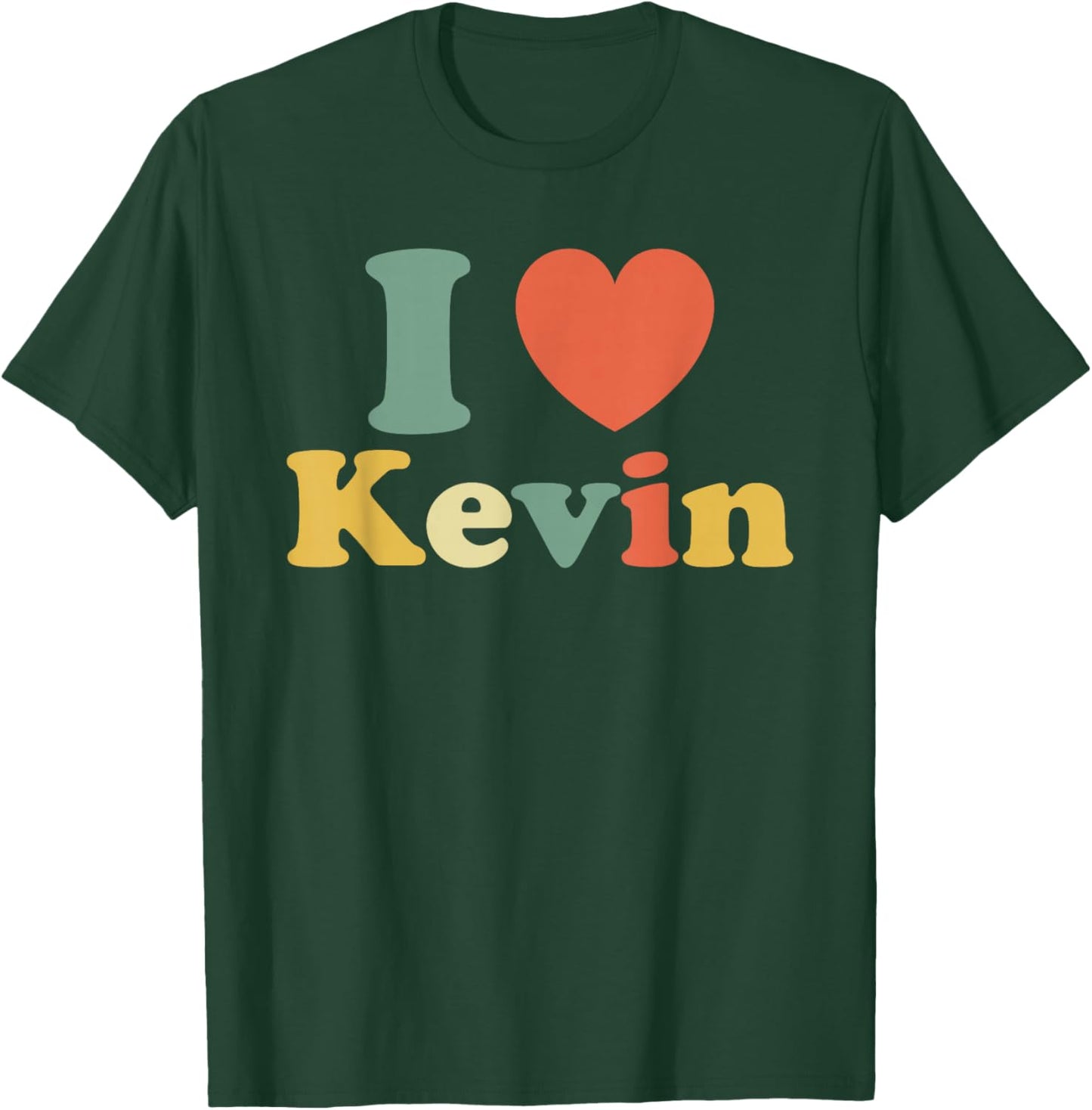 I Love Kevin, I Heart Kevin, Red Heart Valentine T-Shirt - T-Shirt | Forest