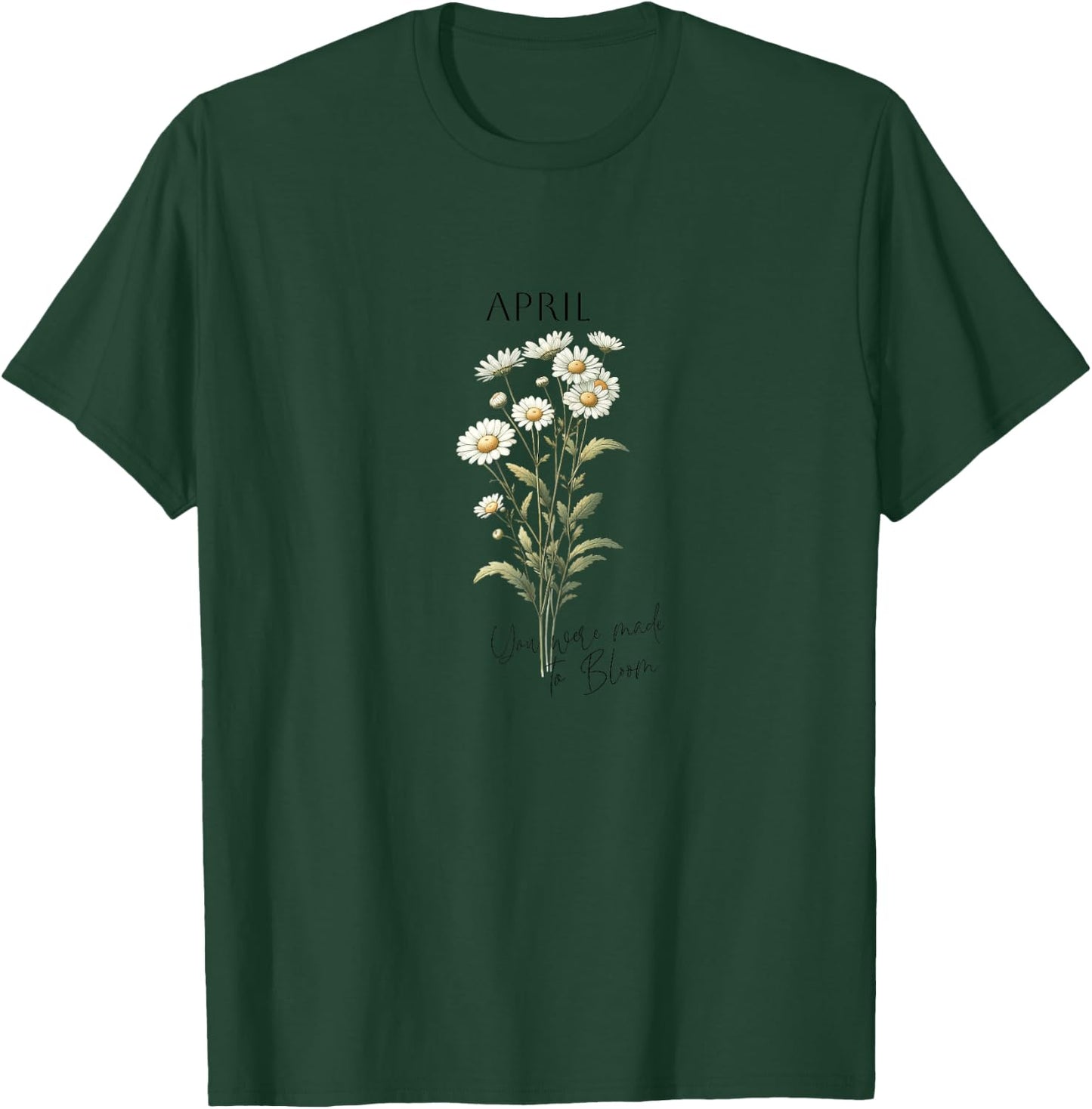 Birth Month Gifts April Thoughtful Floral Gift T-Shirt - T-Shirt | Forest