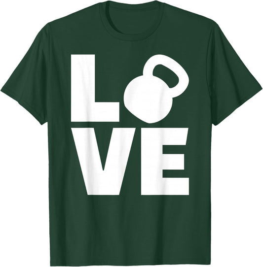 Kettlebell love T-Shirt - T-Shirt | Forest