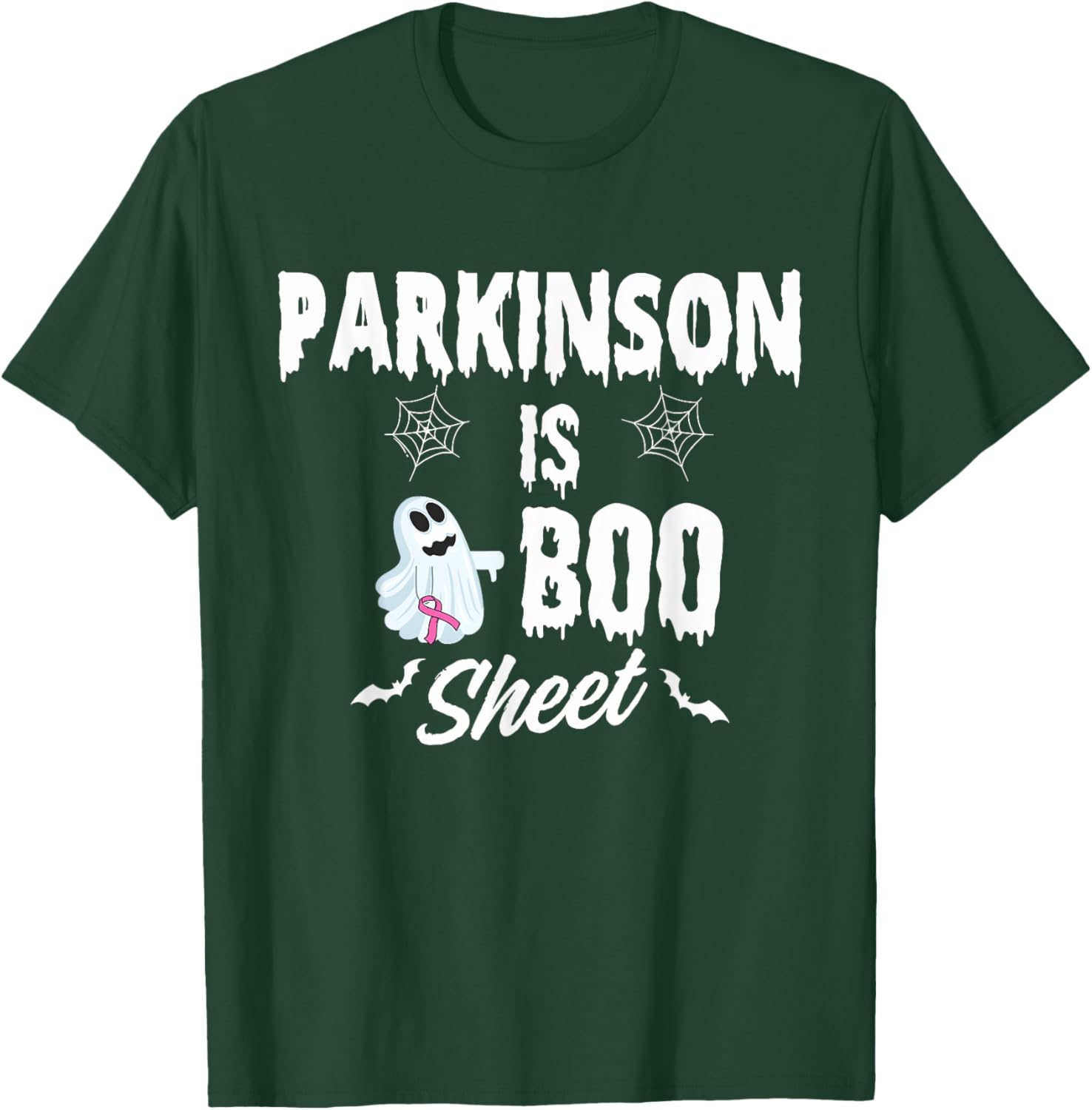 Vintage Cute Halloween Ghost Parkinson Is Boo Sheet T-Shirt - T-Shirt | Forest