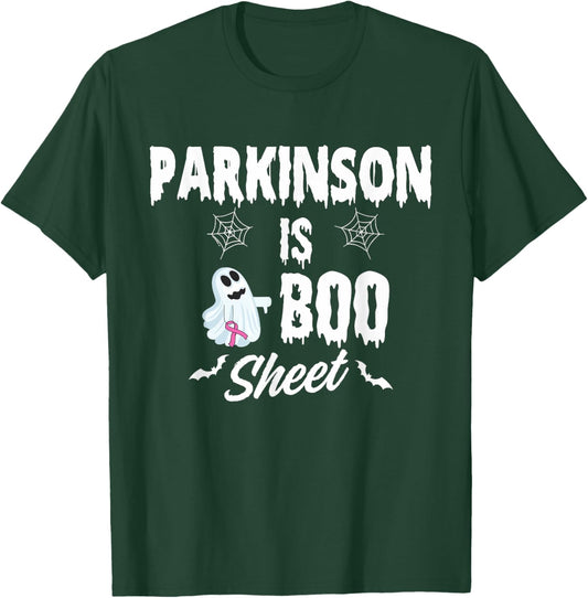 Vintage Cute Halloween Ghost Parkinson Is Boo Sheet T-Shirt - T-Shirt | Forest