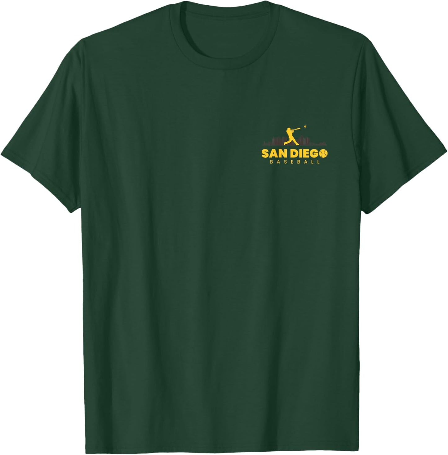 San Diego Baseball Vintage Minimalist Retro Baseball Lover T-Shirt - T-Shirt | Forest
