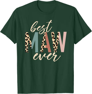 Best Maw Ever Gifts Mawmaw Leopard Print Mothers Day T-Shirt - T-Shirt | Forest