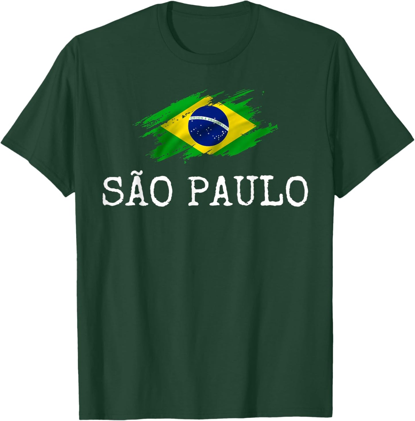 Sao Paulo Brazil Country City Brazilian Fun Women Men Pun T-Shirt - T-Shirt | Forest